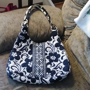 Vera Bradley Black & White Floral Sling Bag
